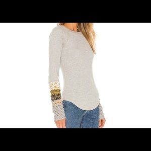 Free People In The Mix Cuff Thermal Top (S)